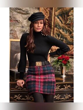 Ralph Lauren Pink & Green Plaid Mini Skirt